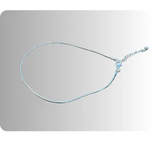 Sterling silver snake anklet adjustable from 9" to 10.5"