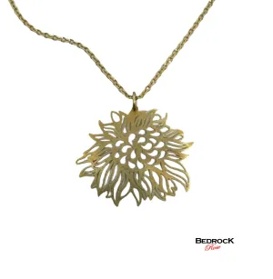 Stunning Gold Peony Necklace | Pendant | Floral Jewelry