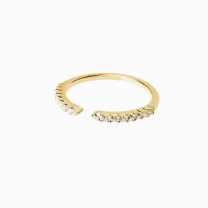 Stylish Zirconia Gold Ring
