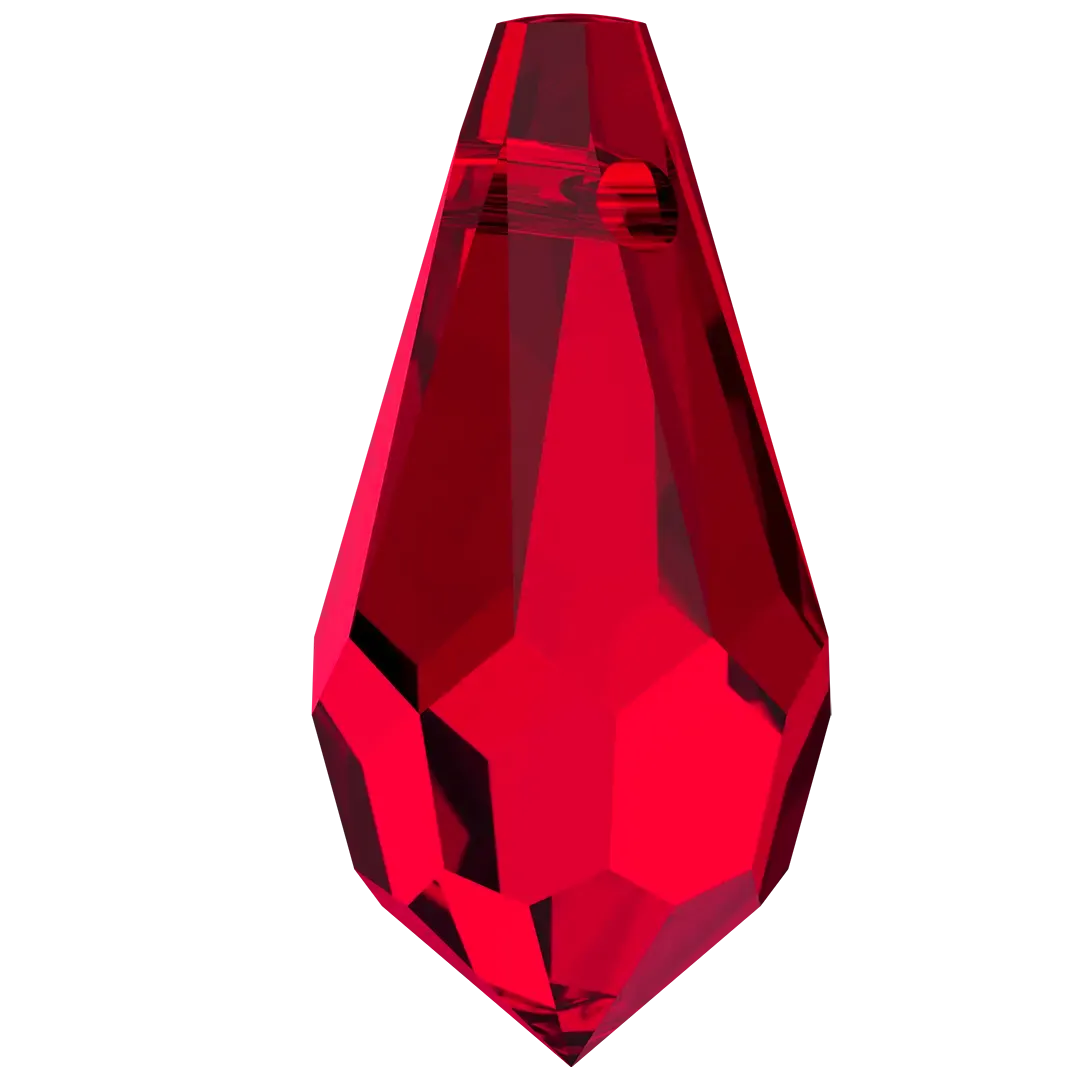 Swarovski Pendants Teardrop (6000) Scarlet