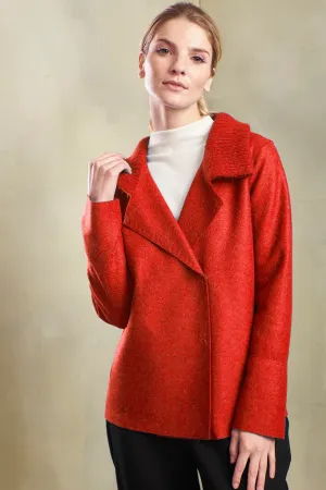 Tambo Coat Alpaca & Wool Color Rosso