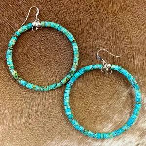 The Mattie Turquoise Hoop Earrings
