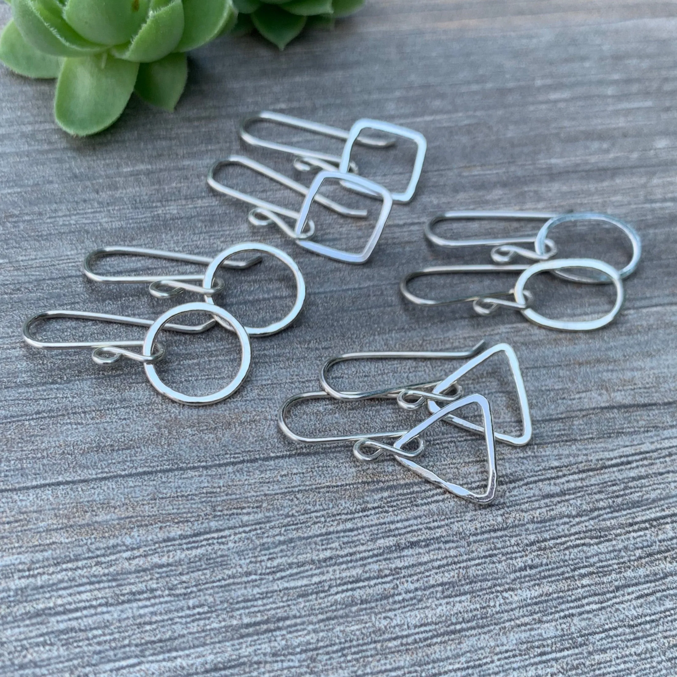 Tiny Circle Earrings