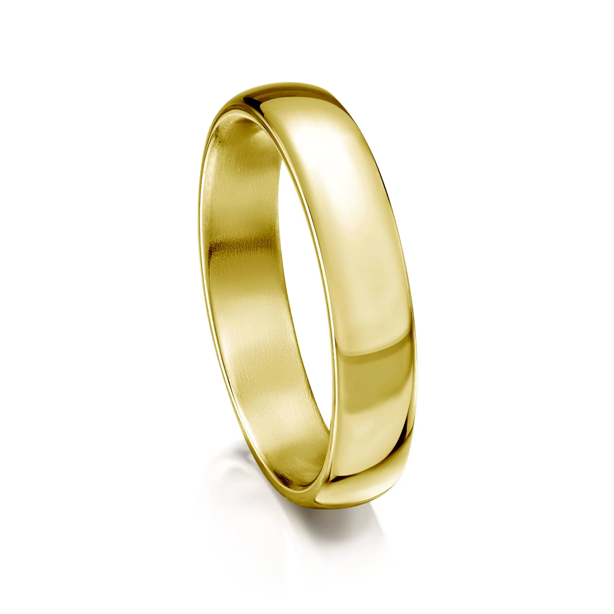 Traditional 4mm Wedding Ring in 18ct Yellow Gold