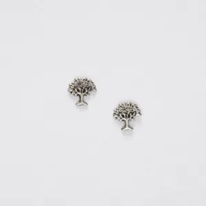 Tree of Life Silver Ear Studs - Exquisite Silver Jewelry for a Natural Look