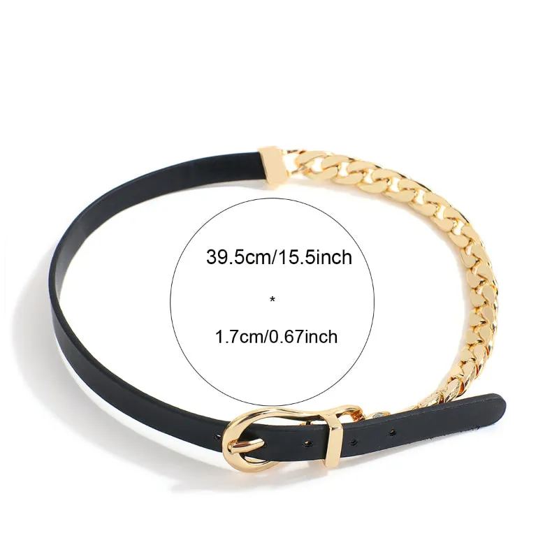 Trendy Buckle Belt Choker Necklace Collection
