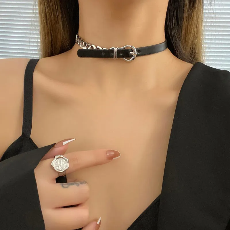 Trendy Buckle Belt Choker Necklace Collection