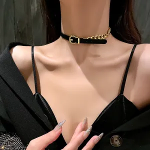 Trendy Buckle Belt Choker Necklace Collection