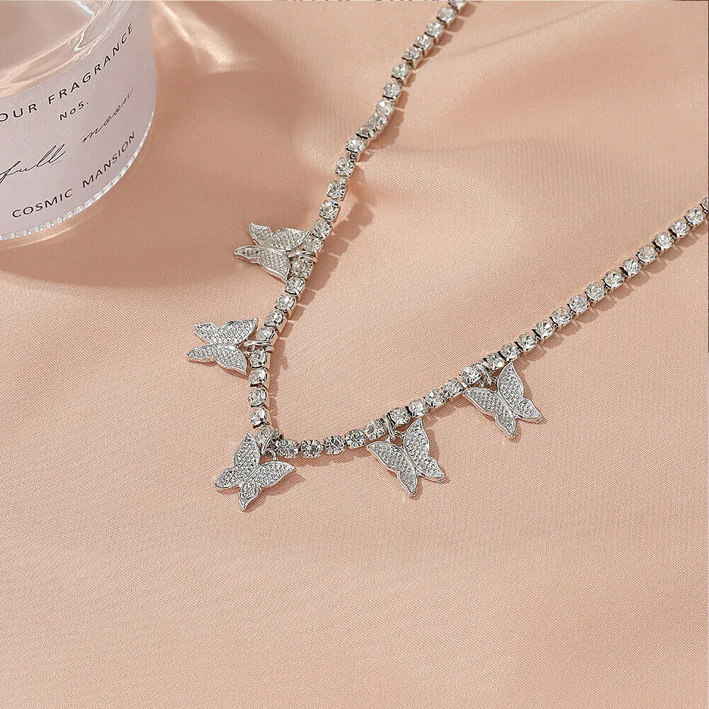 US Women Daisy Butterfly Infinite Rhinestone Crystal Anklet Ankle Bracelet Chain