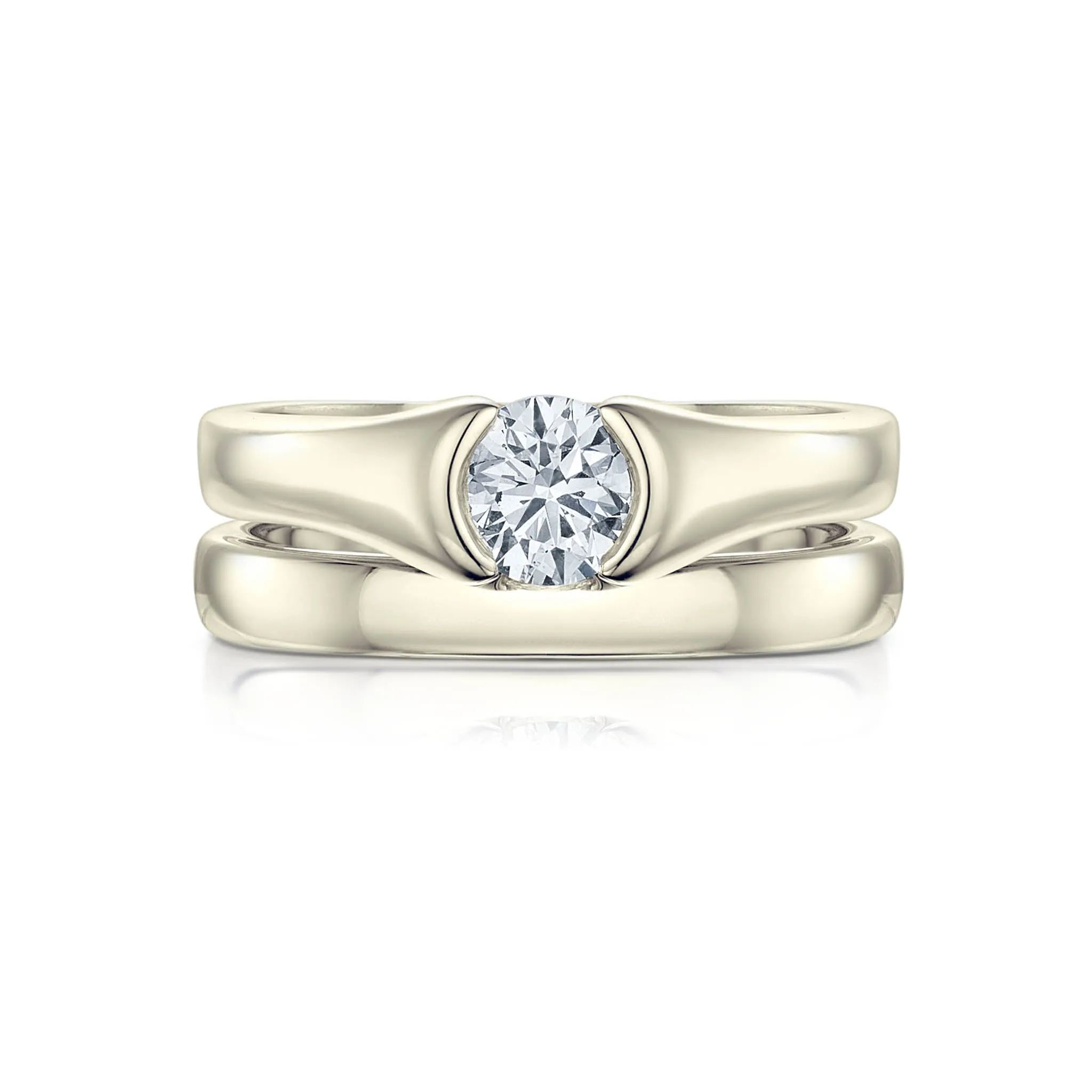 Venus 0.50ct Solitaire Diamond Ring Set in 9ct White Gold