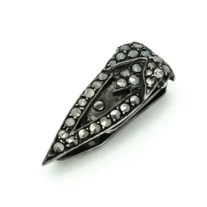 Vintage 1930s Silver Marcasite Dress Clip