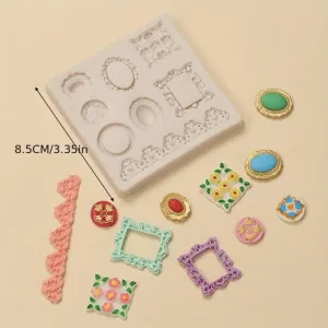 Vintage Baroque Frames & Buttons - Silicone Mold