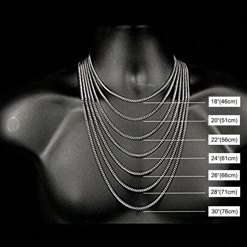 Vnox Men's Cuban Link Chain Necklace Stainless Steel Gold Black Color