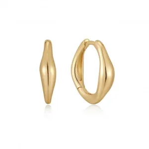 Wave Huggie Hoop Earrings E044-03G