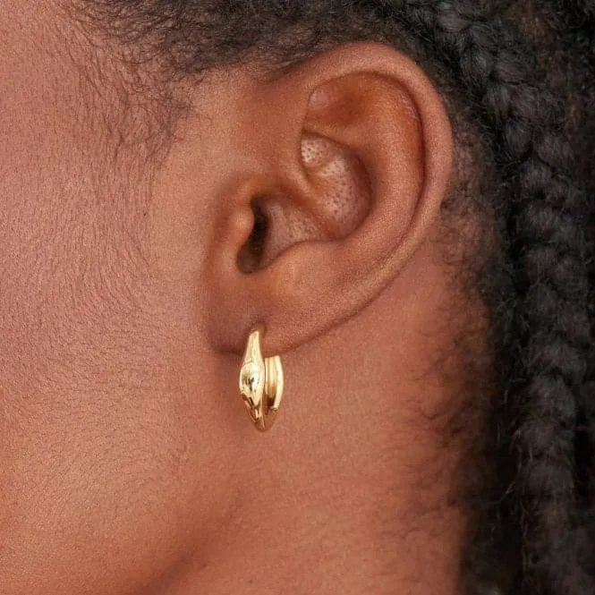 Wave Huggie Hoop Earrings E044-03G