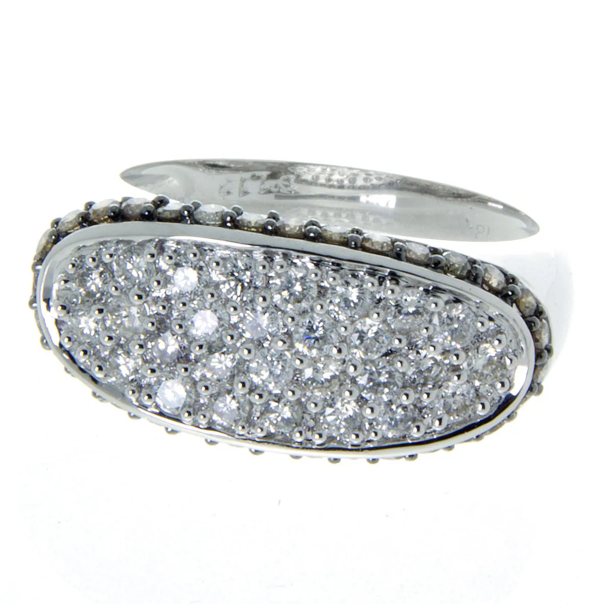 White & Chocolate Pavé Diamond Ring