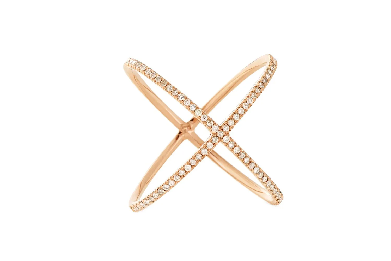 X Ring Champagne Diamonds